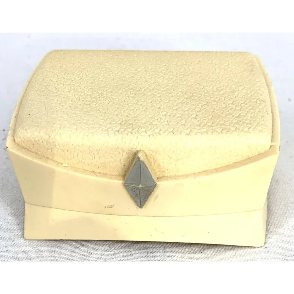 Rocket Jewelry Box Plastic Presentation Ring Box Cream Black Velvet 3